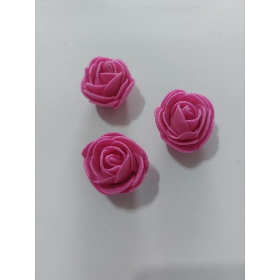 Роза из фоамирана  d=3 см малиновый,  цена за 1 шт